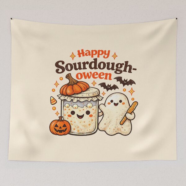 Item preview, Happy Sourdough-oween | Cute Sourdough Halloween Pun designed and sold by azule1.