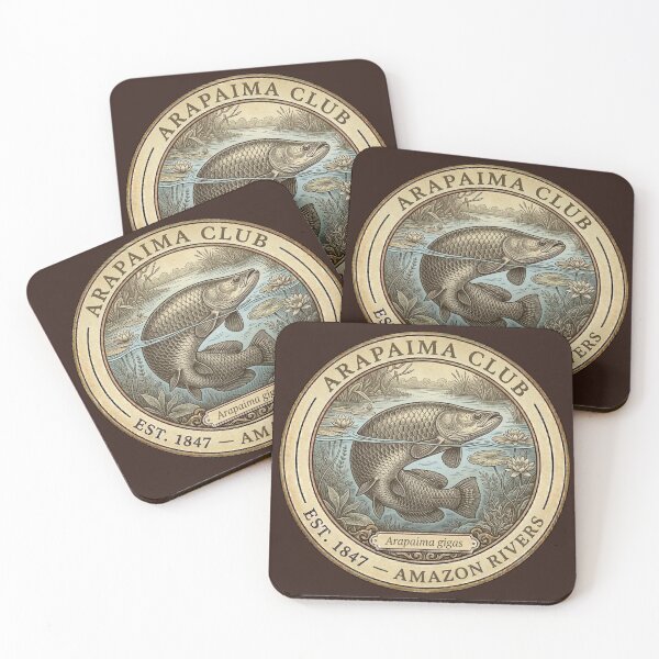 Item preview, Arapaima Club Amazon Rivers Vintage Badge designed and sold by CalmCapy Co.