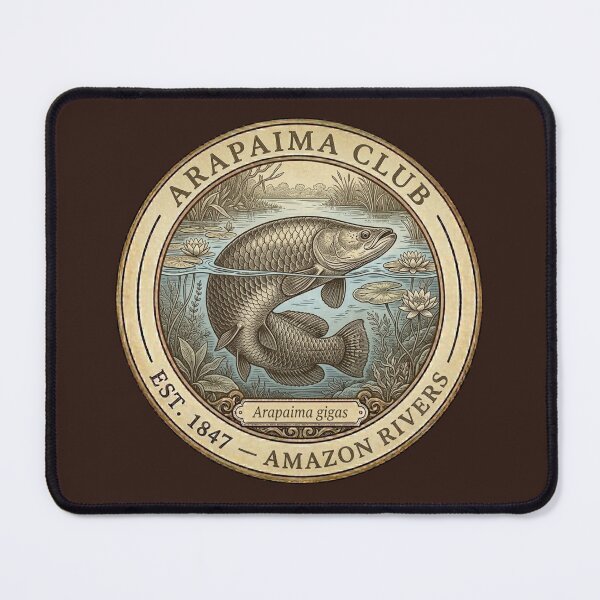 Item preview, Arapaima Club Amazon Rivers Vintage Badge designed and sold by CalmCapy Co.