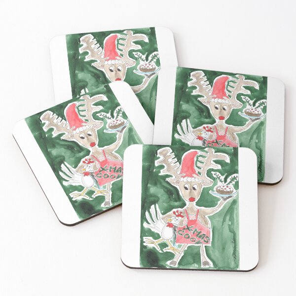 Item preview, Christmas, Rudolph Reindeer X-Mas Cook, Weihnachten, Rudolph Rentier Weihnachtskoch designed and sold by Anke‘s Bazaar.
