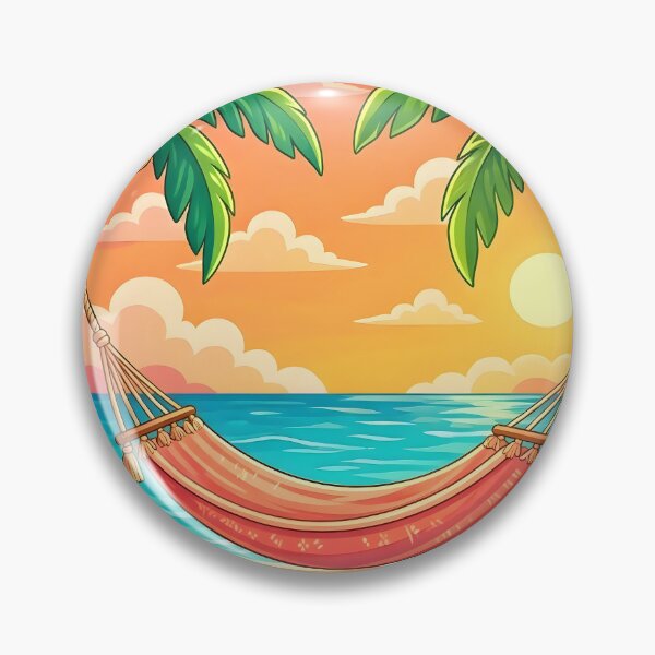 Item preview, Tropical Beach Hammock Sunset Palm Trees designed and sold by Herodestroyer.