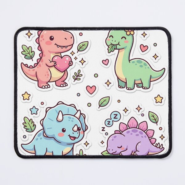 Item preview, Cute Kawaii Dinosaur Sticker Pack designed and sold by ShairoArt.