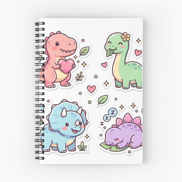 Item preview, Cute Kawaii Dinosaur Sticker Pack designed and sold by ShairoArt.