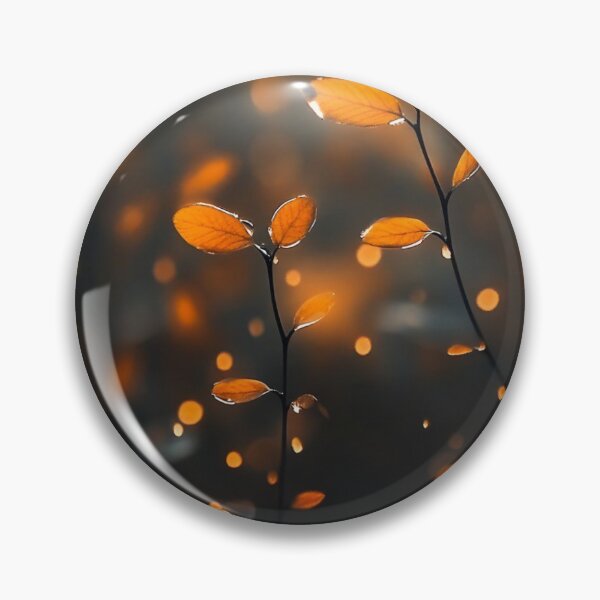 Item preview, Golden Autumn Leaves with Bokeh Lights — Cozy Fall Nature Photo Print designed and sold by LYAN-STORE.