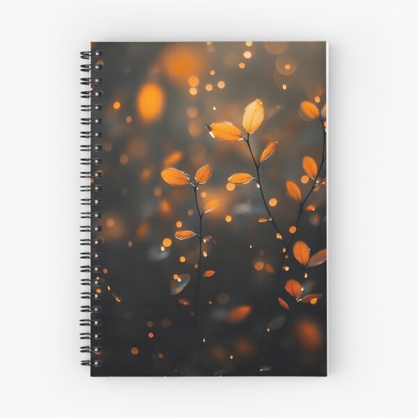 Item preview, Golden Autumn Leaves with Bokeh Lights — Cozy Fall Nature Photo Print designed and sold by LYAN-STORE.