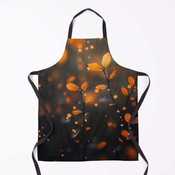 Item preview, Golden Autumn Leaves with Bokeh Lights — Cozy Fall Nature Photo Print designed and sold by LYAN-STORE.