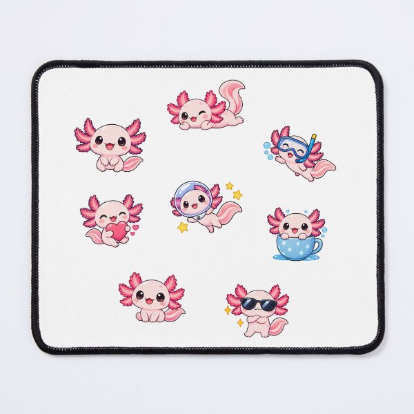 Item preview, Cute Kawaii Axolotls designed and sold by odkocreative.