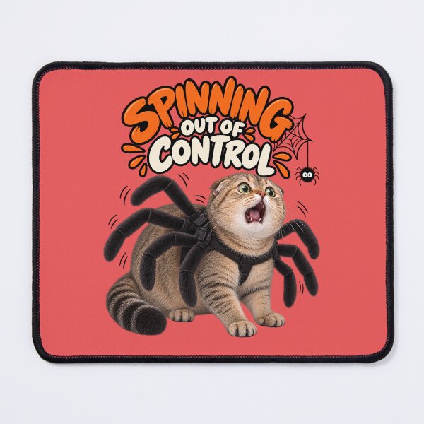 Item preview, Spinning Out of Control – Funny Halloween Cat Spider Costume Meme designed and sold by NoodlesTheCat.