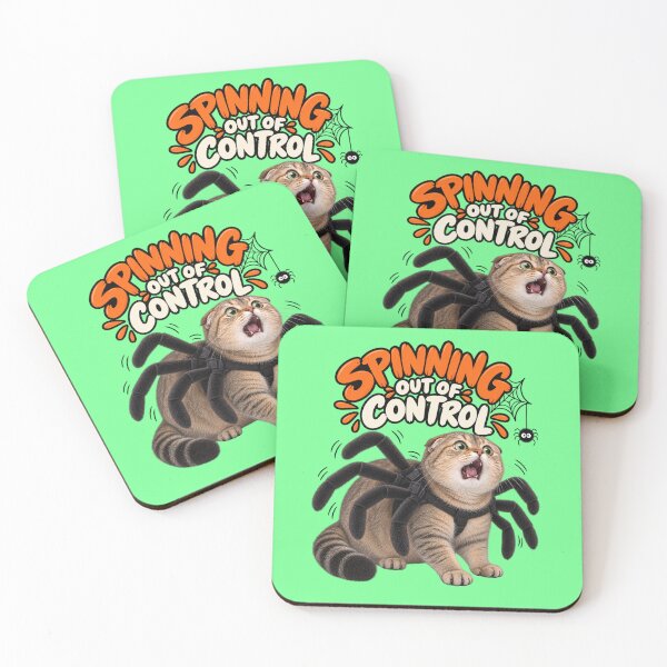Item preview, Spinning Out of Control – Funny Halloween Cat Spider Costume Meme designed and sold by NoodlesTheCat.