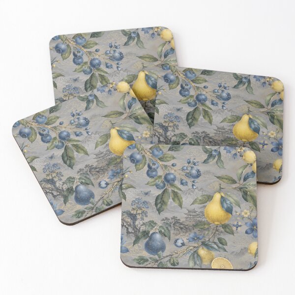 Item preview, Botanical elements combined with a delicate East Asian landscape designed and sold by Sigtrix.