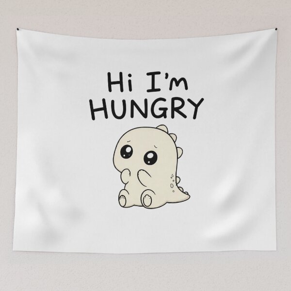Item preview, Hi I'm Hungry – Cute Baby Dino Colored Illustration designed and sold by RON-FASHION.