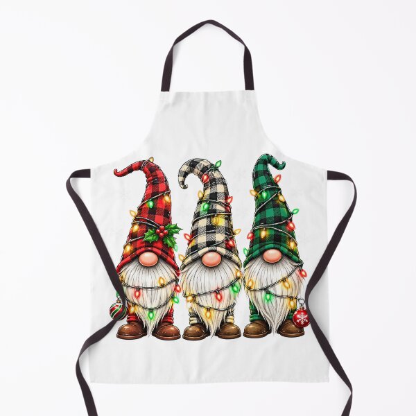 Item preview, Cute Plaid Christmas Gnomes With Fairy Lights designed and sold by DYAFLK.
