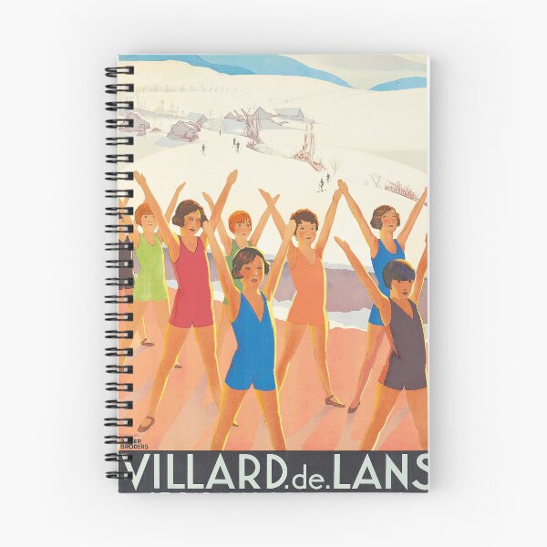 Item preview, Vintage French Travel Poster, Villard-de-Lans Alps Ski Resort Art, Rodger Broder Art Deco Print designed and sold by RickE.