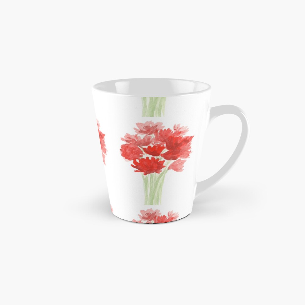 Red Azalea Flower Bouquet original watercolor painting Mug