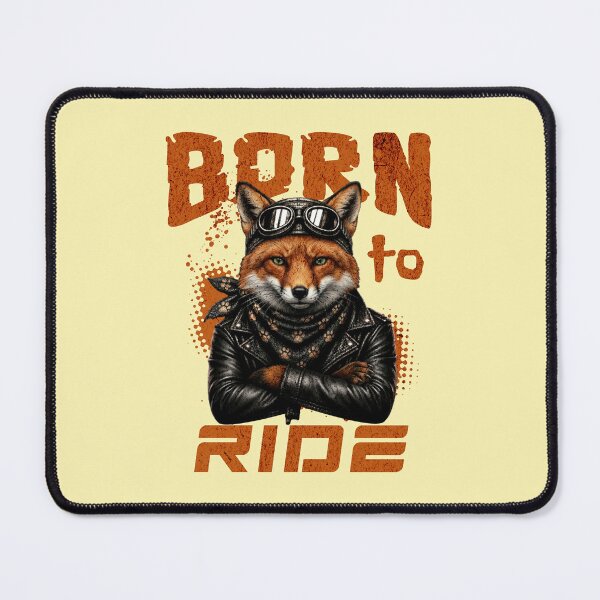 Item preview, Fox Born To Ride - Biker Jacket & Bandana & Goggles designed and sold by PixelsPaws.