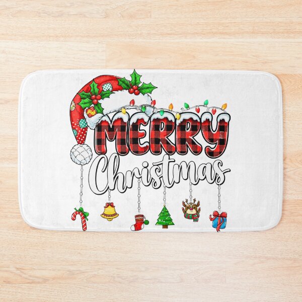 Item preview, Cute Plaid Merry Christmas Santa Hat Ornaments designed and sold by DYAFLK.
