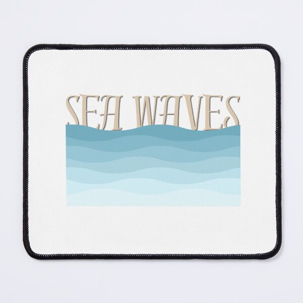 Item preview, Sea Waves Calligraphy – Ocean Wave Digital Art Design designed and sold by Neha-Daily-Art.