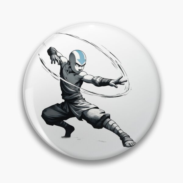 Item preview, Dynamic Blue Arrow Martial Artist Airbending Action Cartoon### designed and sold by BlackSyeth.