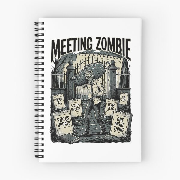 Item preview, Meeting Zombie Funny Corporate Office Life Sarcastic Graphic Tee Design designed and sold by Nubian Style.