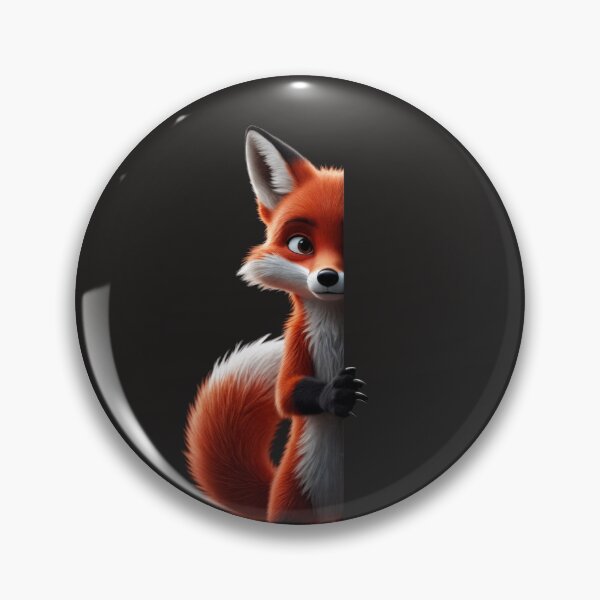 Item preview, Cute Red Fox Peeking  3D Fluffy Animal Illustration designed and sold by mimikaka.