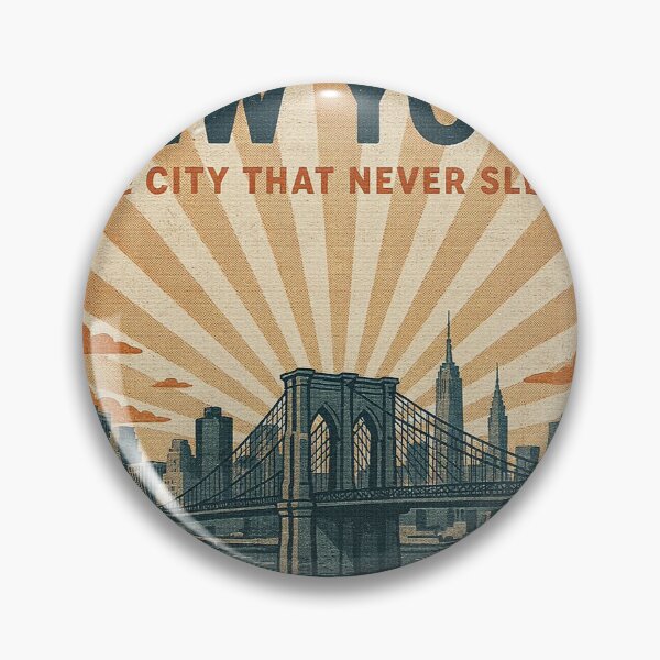 Item preview, NYC Retro — Vintage Skyline Poster designed and sold by Yesterday's Pixel.