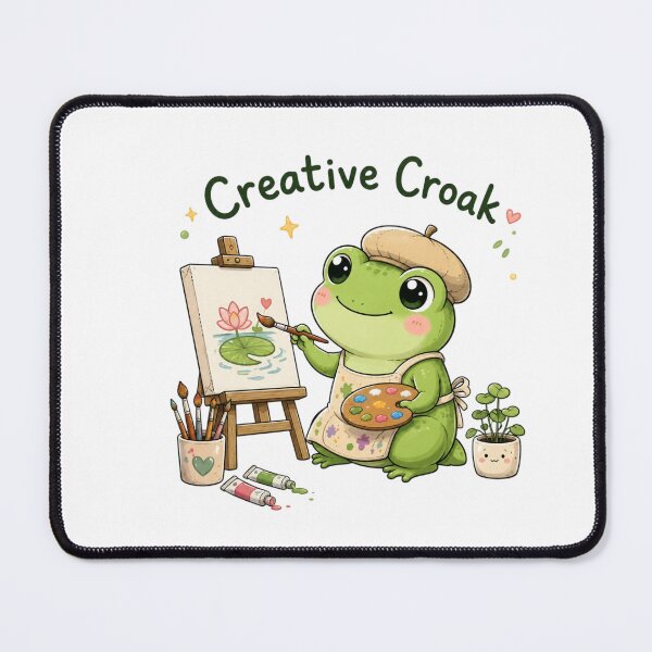 Item preview, Creative Croak Frog Artist – Cute Kawaii Frog Painting Art designed and sold by Sanika arts .