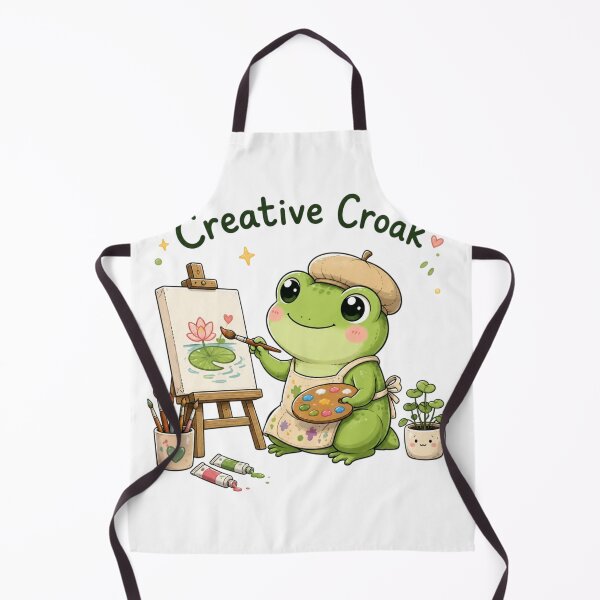 Item preview, Creative Croak Frog Artist – Cute Kawaii Frog Painting Art designed and sold by Sanika arts .