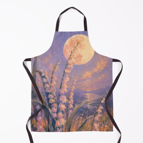Item preview, Pradera de campanillas iluminada por la luna con lavanda designed and sold by Rahma-yehia23.