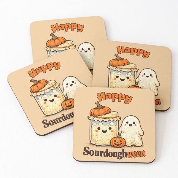 Item preview, Happy Sourdoughween | Cute Sourdough Halloween Pun designed and sold by azule1.