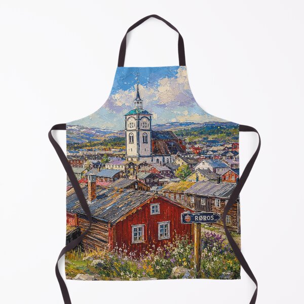 Item preview, A painting of Røros, Norway – A Beautiful village in Scandinavia. designed and sold by GalleryKauffeld.