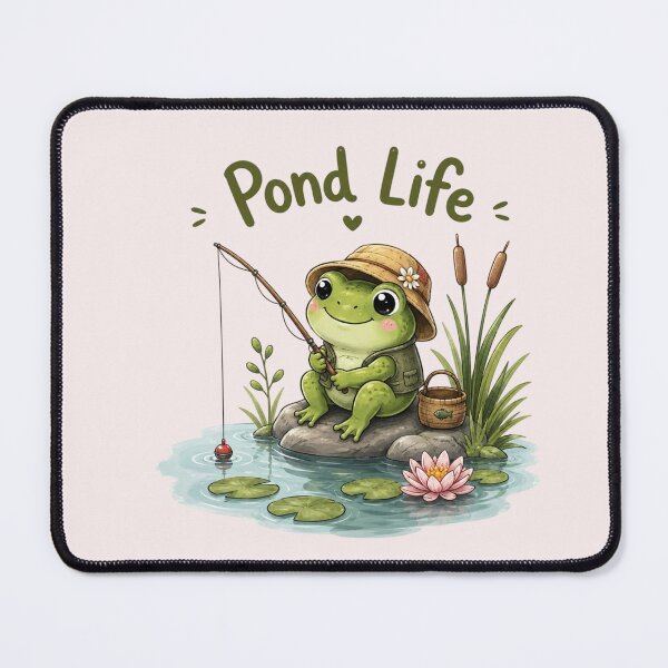 Item preview, Cute Frog Fishing Pond Life – Funny Kawaii Frog Nature & Fishing Design designed and sold by Sanika arts .