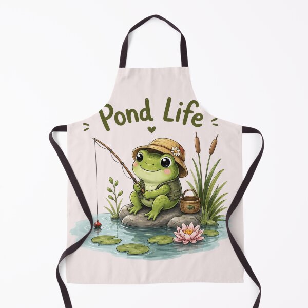 Item preview, Cute Frog Fishing Pond Life – Funny Kawaii Frog Nature & Fishing Design designed and sold by Sanika arts .