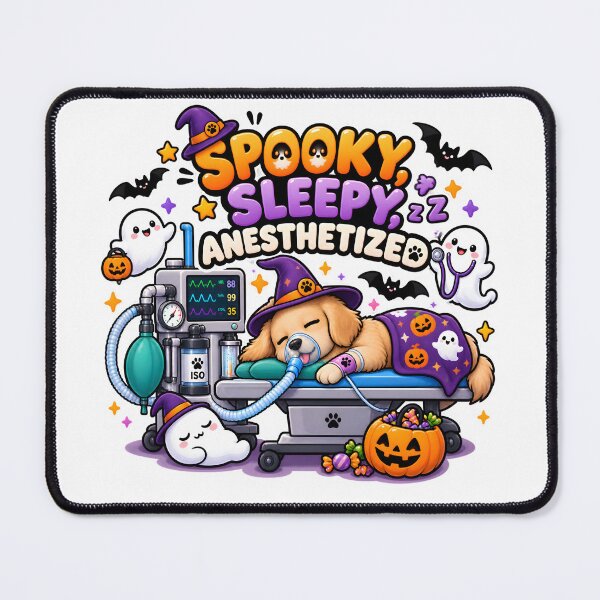 Item preview, Spooky Sleepy Anesthetized – Funny Veterinary Anesthesia Halloween designed and sold by Bettybee00.