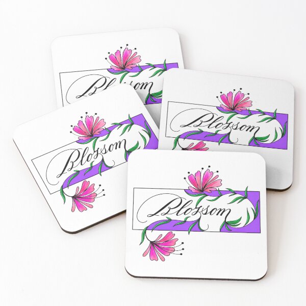 Item preview, Blossom – Handmade Calligraphy with Ocean Waves Digital Art designed and sold by Neha-Daily-Art.