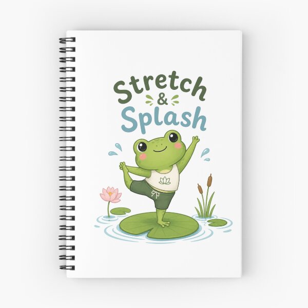 Item preview, Cute Frog Yoga Stretch & Splash – Kawaii Yoga Frog Fitness Design designed and sold by Sanika arts .