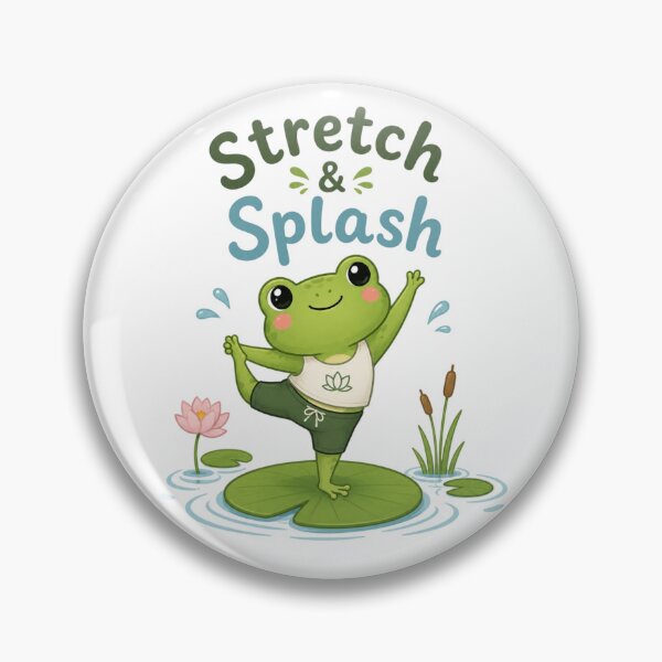 Item preview, Cute Frog Yoga Stretch & Splash – Kawaii Yoga Frog Fitness Design designed and sold by Sanika arts .
