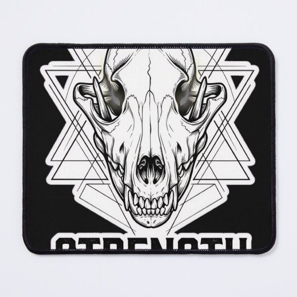 Item preview, Strength in Bones – Geometric Wolf Skull Graphic T-Shirt designed and sold by FusionArtStyle.