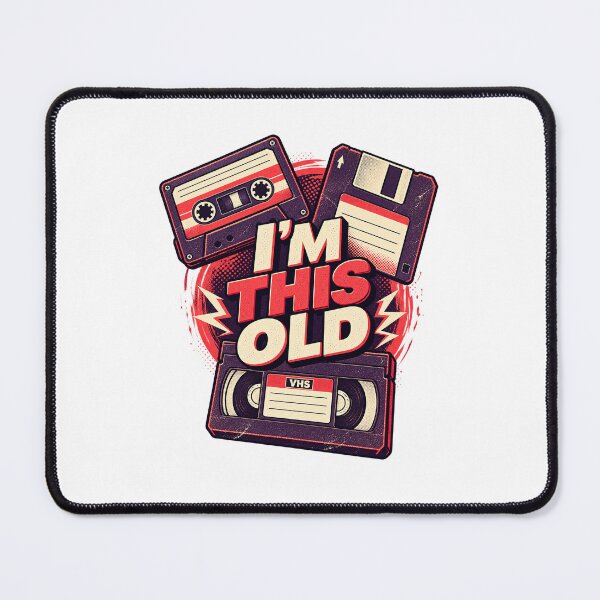 Item preview, I am This Old Retro Cassette VHS Nostalgia Gift designed and sold by WaviStudio.
