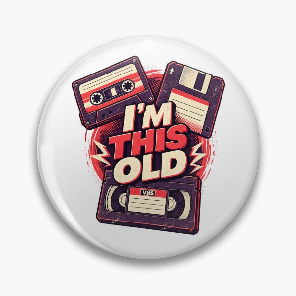 Item preview, I am This Old Retro Cassette VHS Nostalgia Gift designed and sold by WaviStudio.