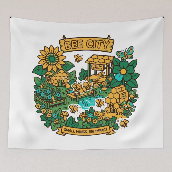 Item preview, Bee City Small Wings Big Impact designed and sold by Nuvoro Eco Awareness.