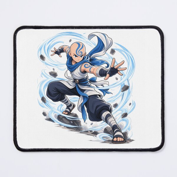 Item preview, Original Blue Wind Warrior Action Pose Fantasy Cartoon designed and sold by BlackSyeth.