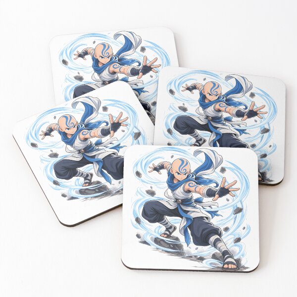 Item preview, Original Blue Wind Warrior Action Pose Fantasy Cartoon designed and sold by BlackSyeth.