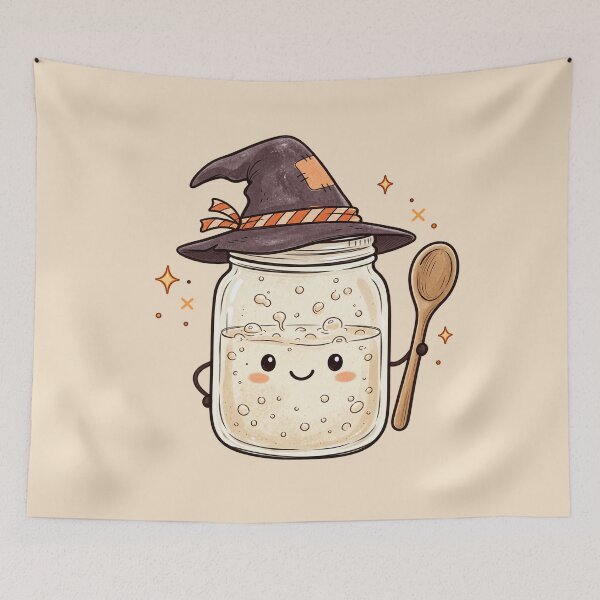 Item preview, Witch Sourdough Starter | Cute Halloween Baking designed and sold by azule1.
