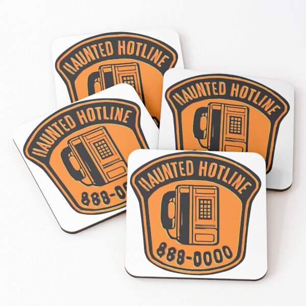 Item preview, Haunted Hotline 888-0000 Retro Phone Badge - Spooky Halloween Vintage Design designed and sold by trendplusco.
