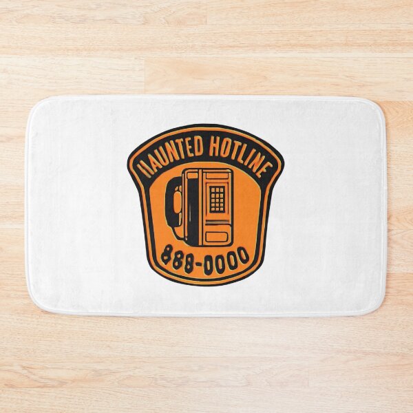 Item preview, Haunted Hotline 888-0000 Retro Phone Badge - Spooky Halloween Vintage Design designed and sold by trendplusco.