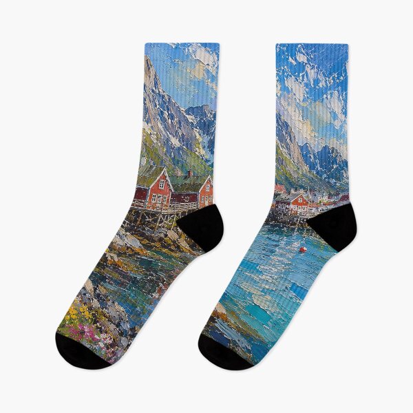 Item preview, A painting of Skudeneshavn, Norway – A Beautiful place in Scandinavia. designed and sold by GalleryKauffeld.