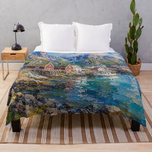 Item preview, A painting of Skudeneshavn, Norway – A Beautiful place in Scandinavia. designed and sold by GalleryKauffeld.