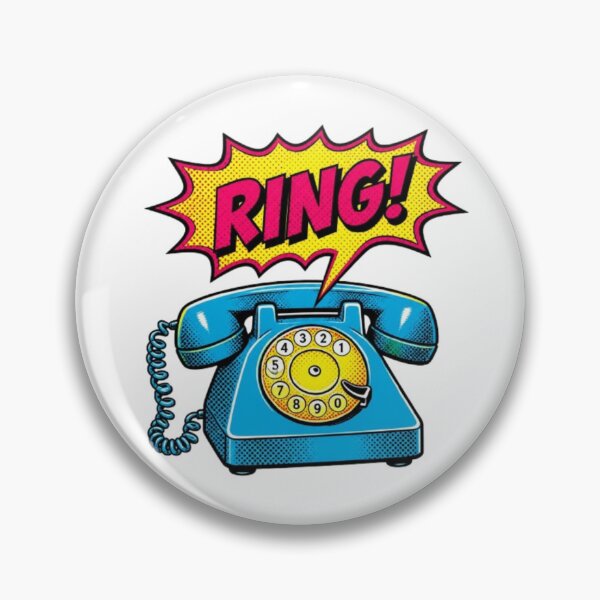 Item preview, Pop Art Retro Rotary Phone Ringing designed and sold by ByKayaPrints.