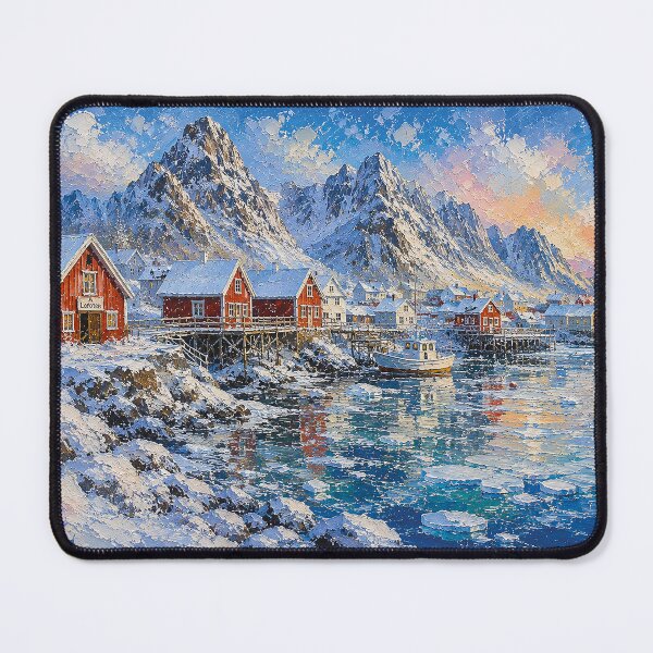 Item preview, Skudeneshavn painting, Norway – a winter day in this beautiful Scandinavian place. designed and sold by GalleryKauffeld.