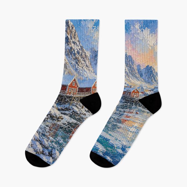 Item preview, Skudeneshavn painting, Norway – a winter day in this beautiful Scandinavian place. designed and sold by GalleryKauffeld.